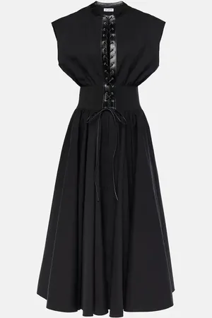 Alaïa Alaïa Abito midi in popeline di cotone