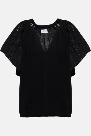 Velvet Top Tish in cotone con ricamo