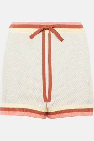 ZIMMERMANN Shorts Golden in maglia a vita alta