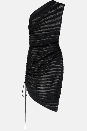 Alaïa Alaïa Abito midi monospalla a righe