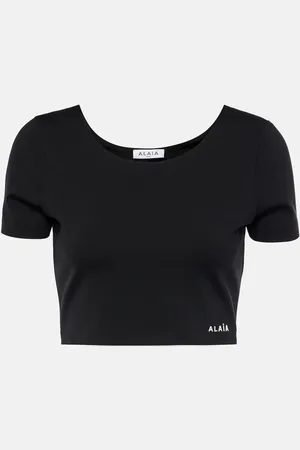 Alaïa Alaïa Top cropped con logo