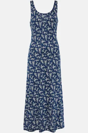 Ralph Lauren Abito midi in jersey a stampa floreale
