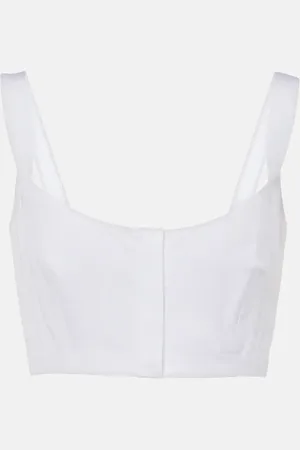 Alaïa Alaïa Top cropped in cotone