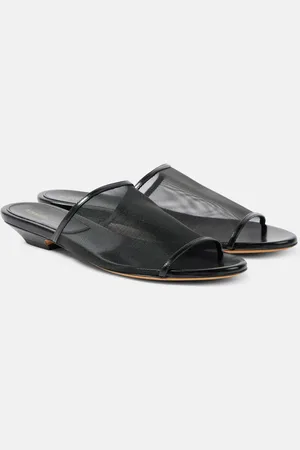 Khaite Mules Marion in mesh con pelle
