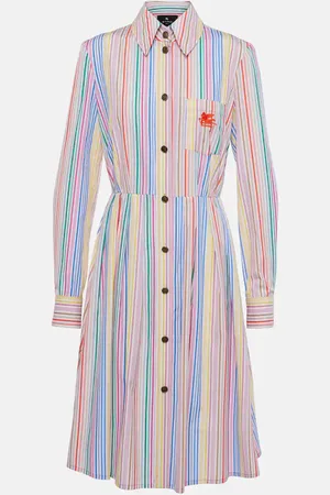 Etro Abito chemisier in cotone a righe