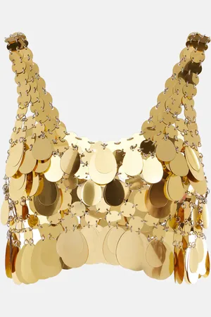 Paco rabanne Top cropped Golden Sparkle Assembly