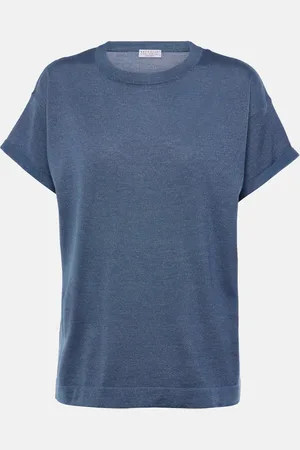 Brunello Cucinelli Top in maglia di misto cashmere