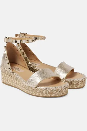 VALENTINO GARAVANI Sandali espadrillas Rockstud in pelle