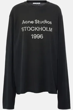 Acne Studios Top in misto cotone con logo