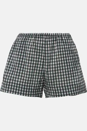 Ganni Shorts in seersucker a quadri