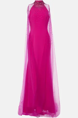 Jenny Packham Abito lungo Limelight con cristalli