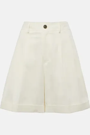 Etro Shorts in gabardine di misto cotone