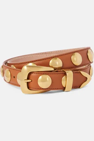 Khaite Cintura Benny in pelle con borchie