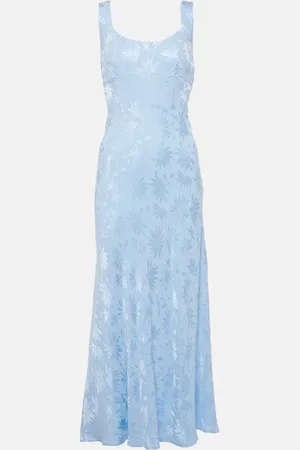 RIXO London Abito midi Benedict in jacquard