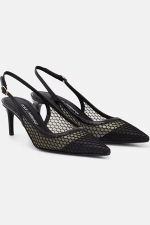 Dolce & Gabbana Pumps slingback in pelle con mesh