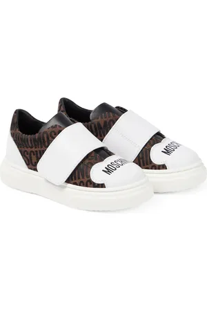 Moschino Sneakers in canvas e pelle con logo