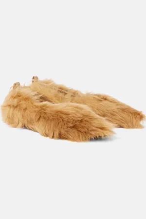 The Attico Ballerine Eva in shearling