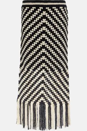 ZIMMERMANN Gonna midi Halliday in crochet di cotone
