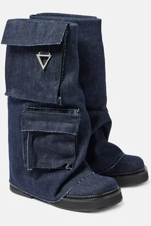 The Attico Stivali Robin in denim