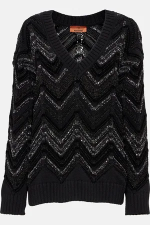Missoni Pullover oversize a zig-zag con paillettes