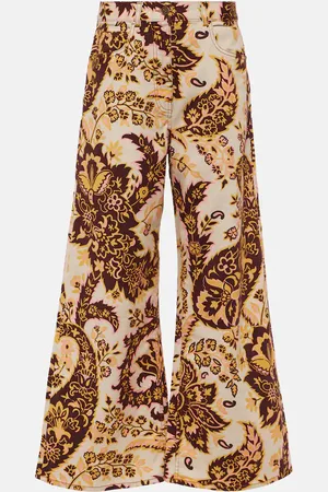 Etro Jeans flared e vita alta con stampa