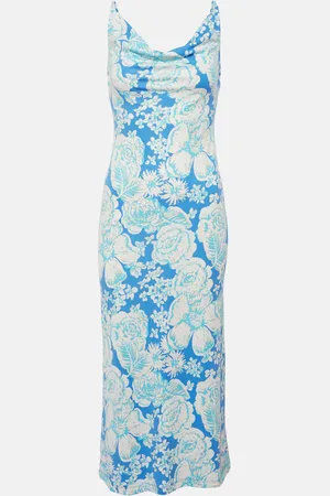Diane von Furstenberg Abito midi Alik in jersey con stampa