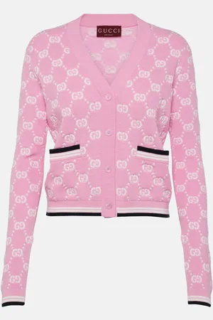 Gucci Cardigan in cotone con intarsio GG
