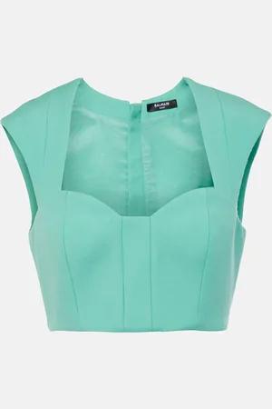 Balmain Top cropped in lana
