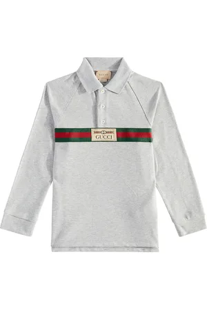 Gucci Pullover stile polo Web in misto cotone
