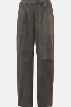 Brunello Cucinelli Pantaloni regular in suede