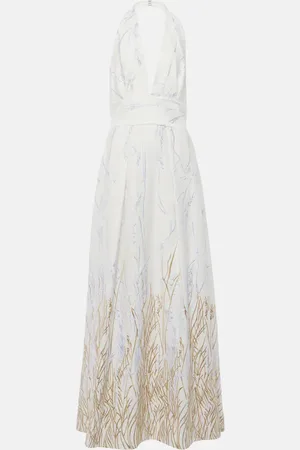 Elie saab Abito lungo in misto cotone