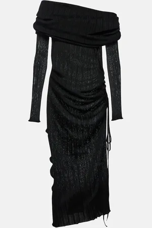 Alaïa Alaïa Abito lungo con scollo bardot