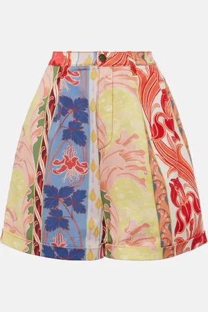 Etro Shorts di jeans con stampa