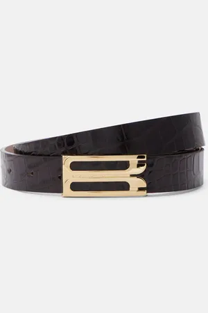 Victoria Beckham Cintura in pelle con stampa coccodrillo