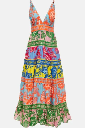 Farm Rio Abito midi in cotone con stampa