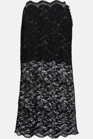Paco rabanne Gonna midi in pizzo