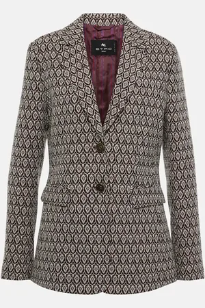 Etro Blazer in misto cotone con stampa