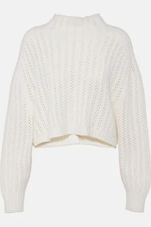 Max Mara Pullover cropped in lana e cashmere