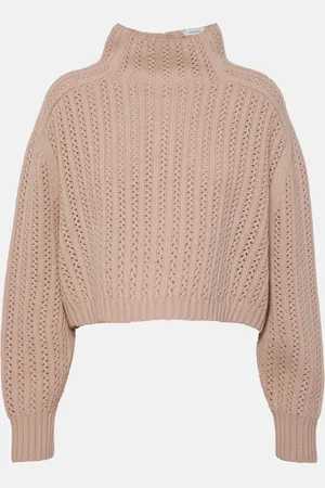 Max Mara Pullover cropped in lana e cashmere