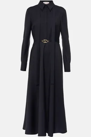 VALENTINO Abito midi in misto lana