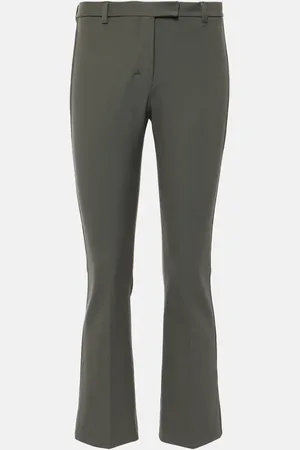 Max Mara Pantaloni cropped in misto cotone