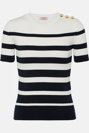 VALENTINO Top in cotone a righe
