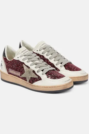 Golden Goose Sneakers Ball Star con glitter e pelle