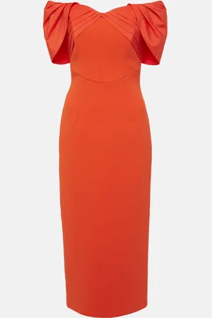 Rebecca Vallance Abito midi Alani con scollo bardot