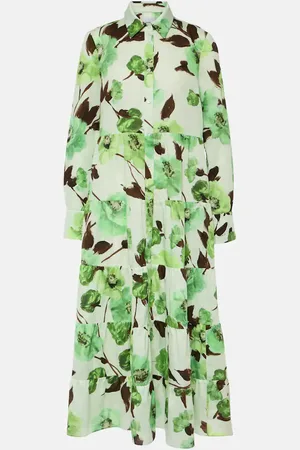 Erdem Abito chemisier in cotone a fiori