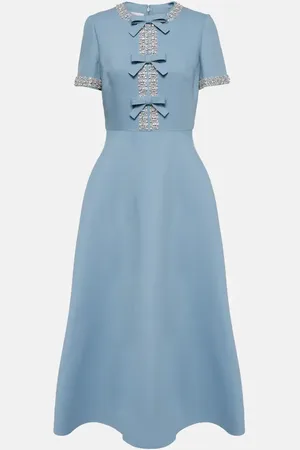 VALENTINO Abito midi in Crepe Couture