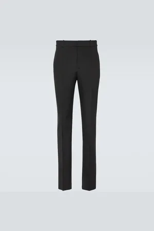 Saint Laurent Pantaloni regular a vita alta