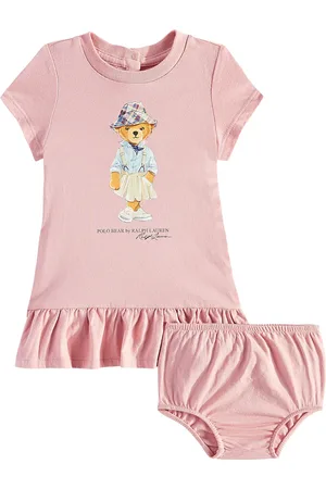Ralph Lauren Baby - Abito Polo Bear in cotone