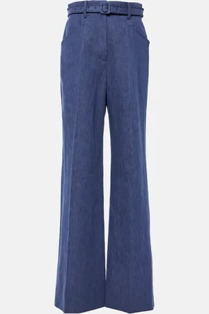 GABRIELA HEARST Pantaloni Norman in cotone e lino
