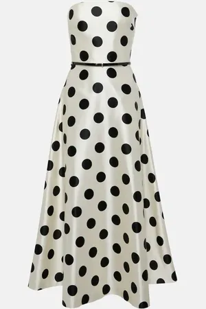Max Mara Abito lungo Cippo in cotone e seta a pois